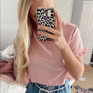 pacsun pink crop top